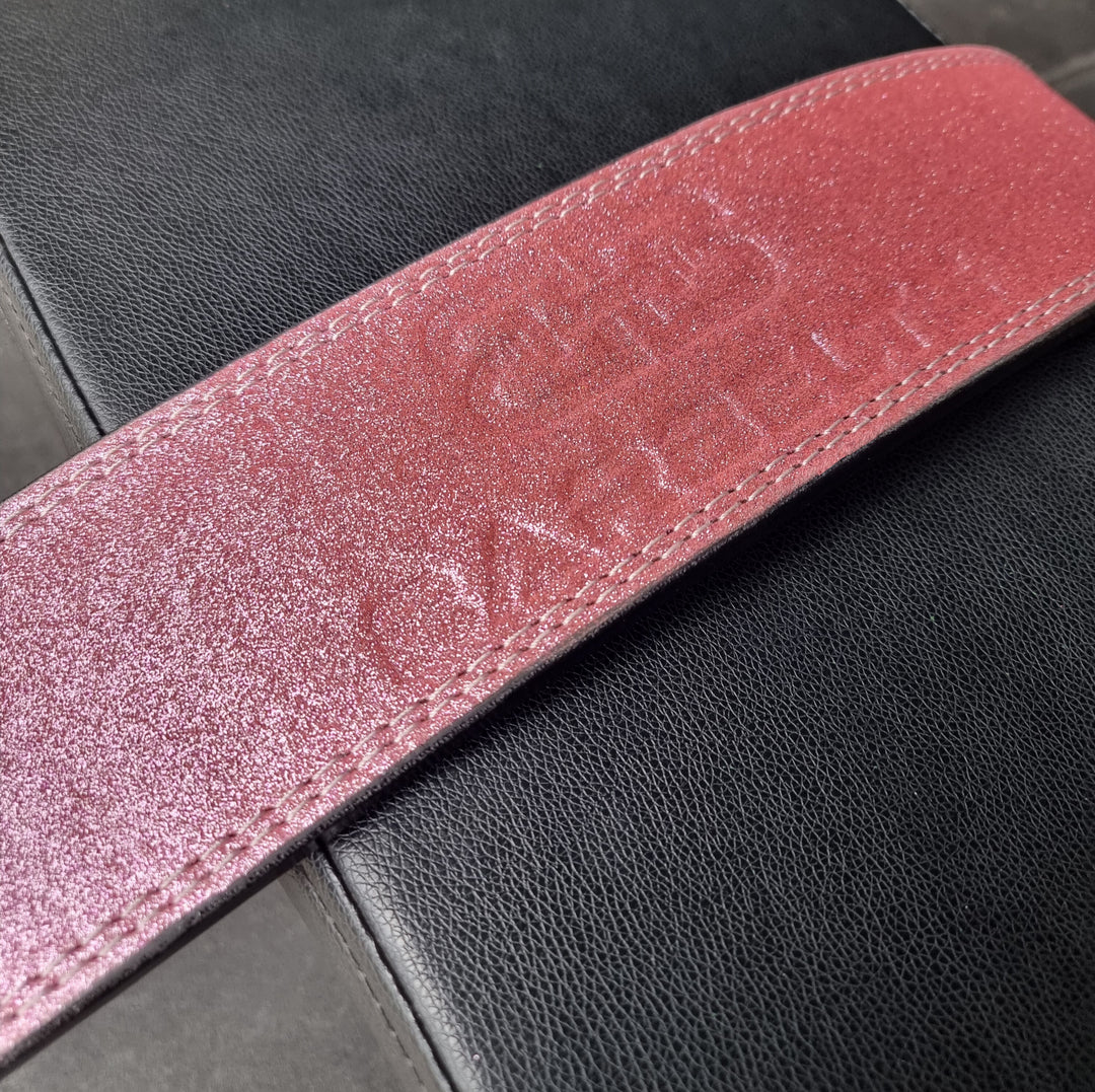 Barbelts lever belt - Glitter pink 10mm